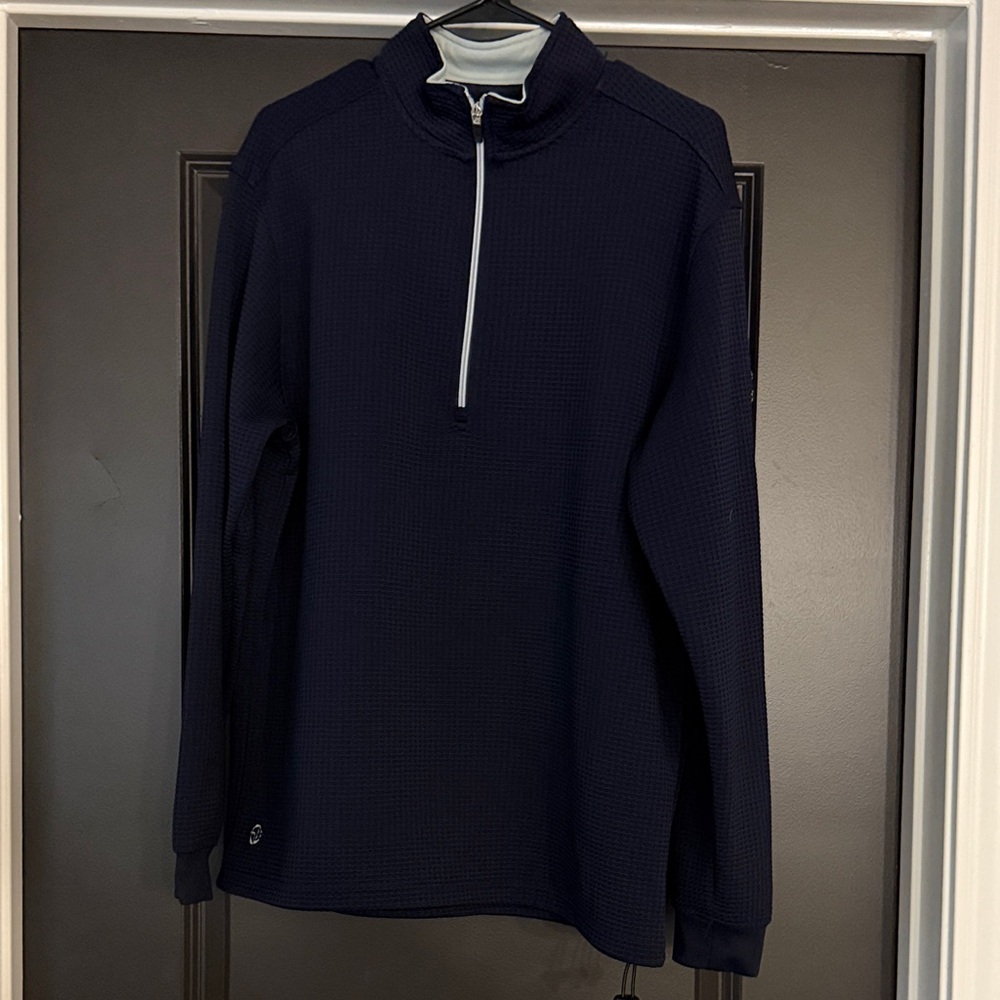 Men's Classic Navy Zip-Up Sweater